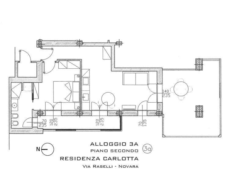 Bilocale a Novara, 1 bagno, 65 m², 2° piano, ascensore in vendita