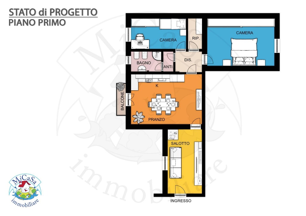 Quadrilocale in Via Risorgimento, Pisa, 1 bagno, 96 m², 1° piano