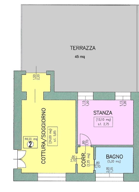 Bilocale a Bolzano, 1 bagno, 55 m², 1° piano, terrazzo, ascensore