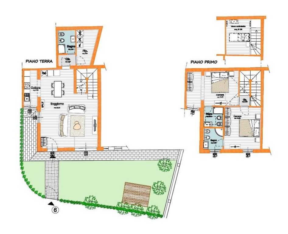 Villa a schiera a Cascina, 5 locali, 3 bagni, giardino privato, 122 m²