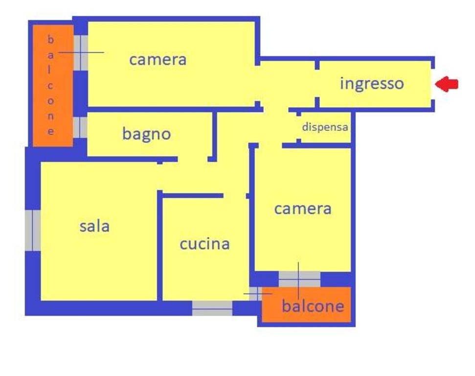 Appartamento in PIAZZA ARRIVABENE, Genova, 6 locali, 1 bagno, 90 m²