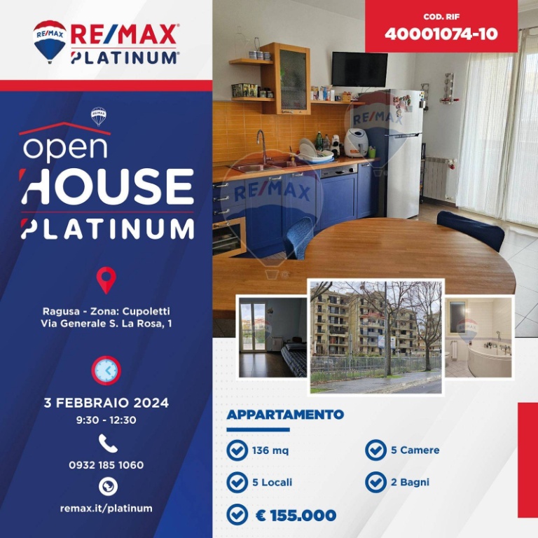 Appartamento in Via Generale S. La Rosa, Ragusa, 5 locali, 2 bagni