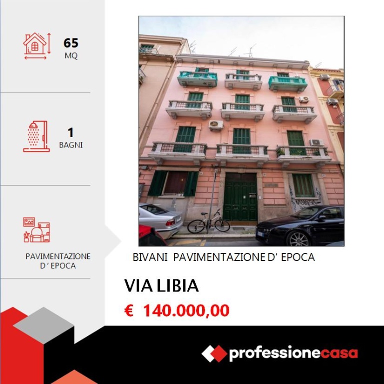 Bilocale in Via LIBIA 10, Bari, 1 bagno, 65 m², 3° piano in vendita