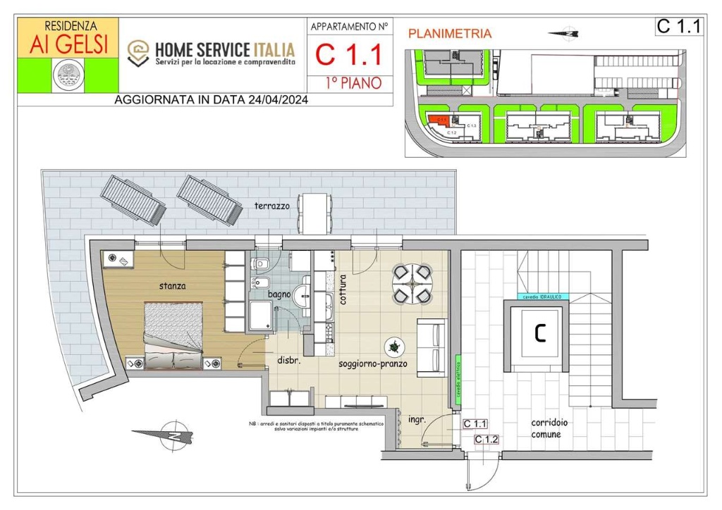 Bilocale a Trento, 1 bagno, giardino privato, 59 m², 1° piano