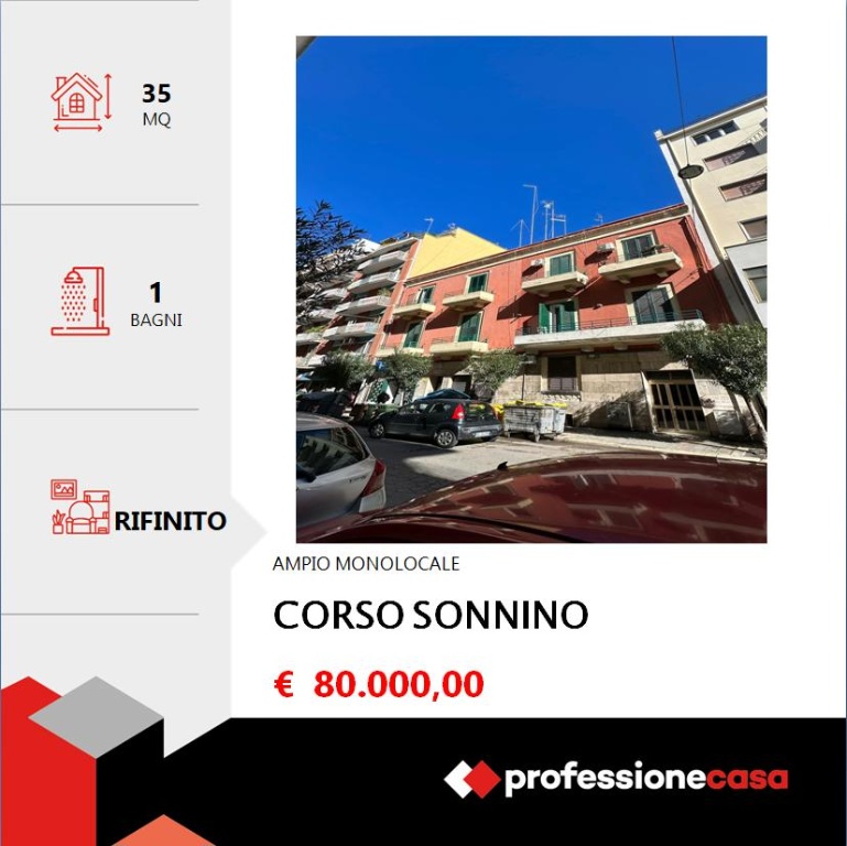 Monolocale in Corso Sonnino 92, Bari, 1 bagno, 35 m², piano rialzato