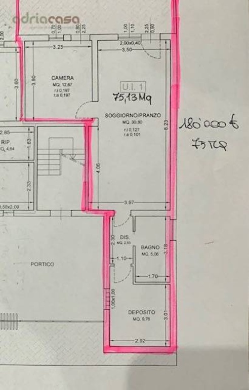 Trilocale in Via della repubblica, Coriano, 1 bagno, giardino privato