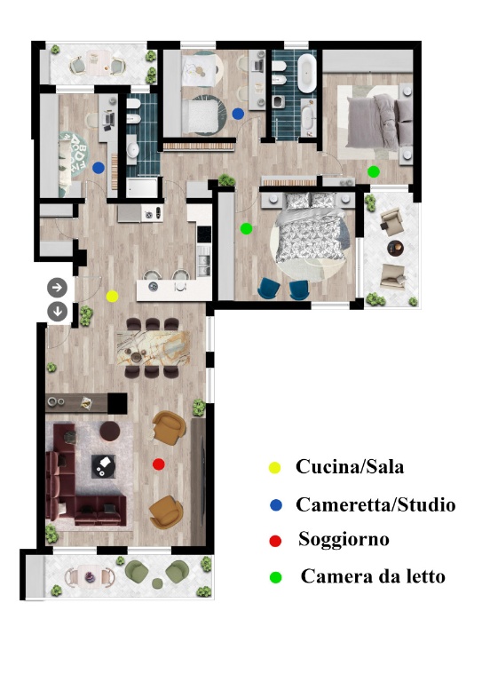 Appartamento in Via Giovanni Servais 36, Torino, 8 locali, 2 bagni
