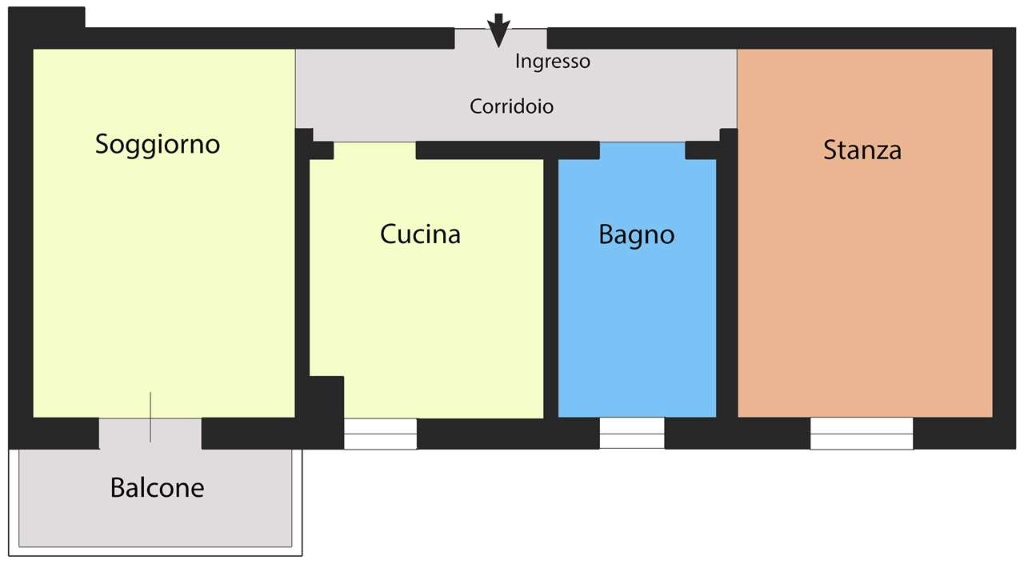 Bilocale in Via Castel Flavon, Bolzano, 1 bagno, arredato, 54 m²