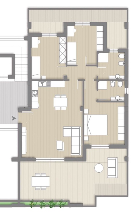 Quadrilocale a Latina, 2 bagni, 107 m², 1° piano, terrazzo, ascensore