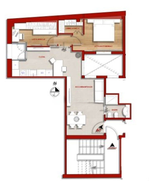Trilocale a Matera, 1 bagno, 75 m², 2° piano, riscaldamento autonomo