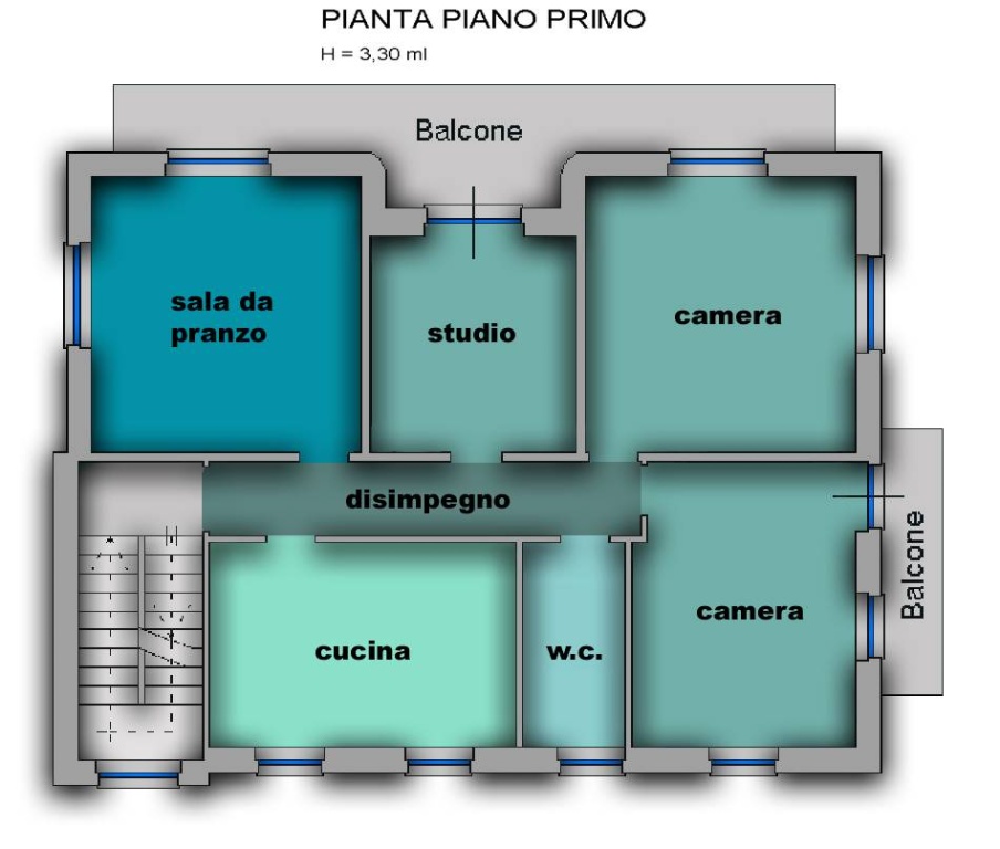 Appartamento a Porto San Giorgio, 5 locali, 1 bagno, con box, 135 m²