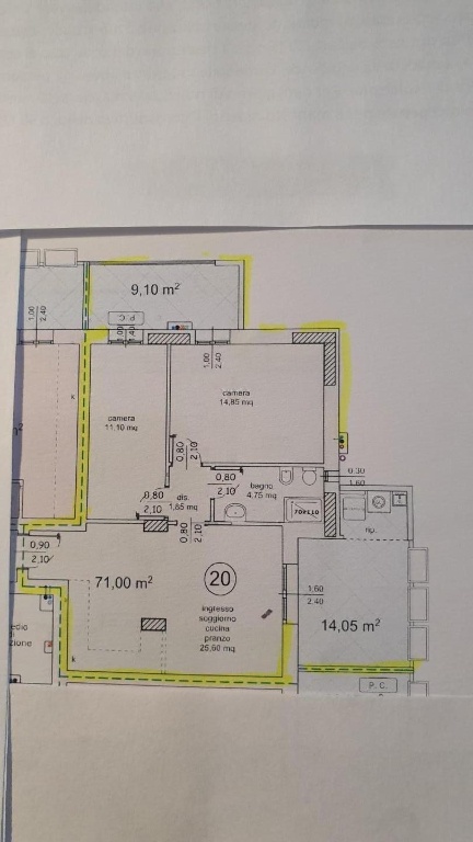 Trilocale a Empoli, 1 bagno, 70 m², 2° piano, ascensore in vendita