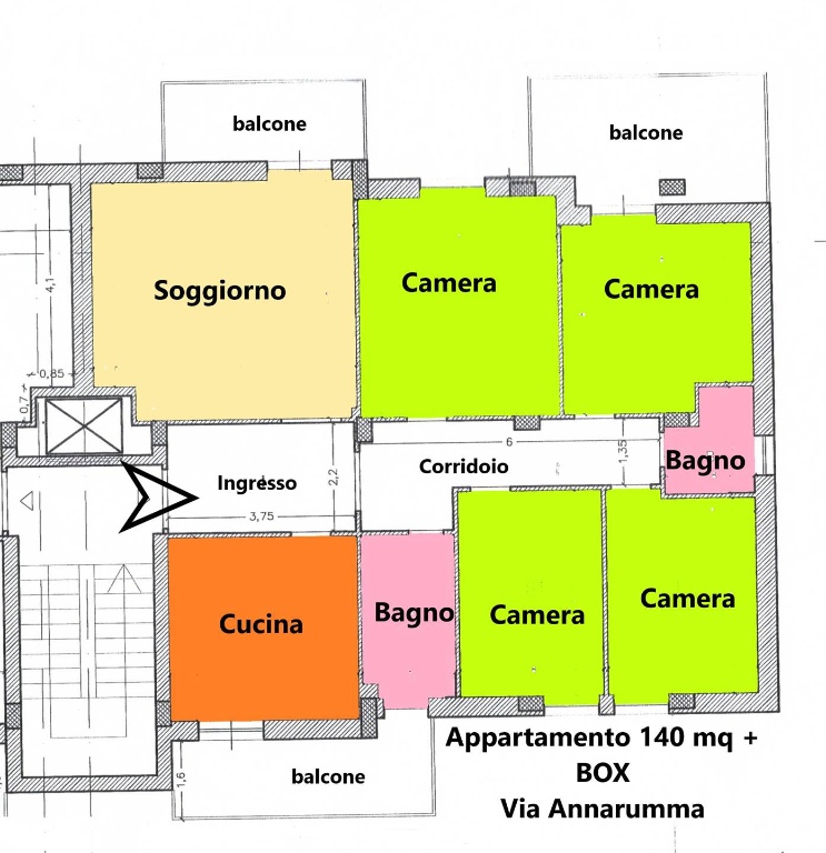 Appartamento in VIA ANNARUMMA, Avellino, 5 locali, 2 bagni, 130 m²