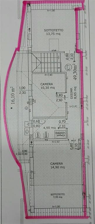 Quadrilocale a Empoli, 2 bagni, 106 m², 2° piano, ascensore in vendita